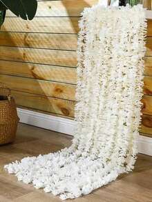 5pcs/Set Artificial Cherry Blossom Vine, Purple Wisteria Garland, Silk Flower Strings, Reusable Silk Fabric Flowers For Wedding, Party, Home Decor, Housewarming, Patio & Wall Decor, Bedroom, Kitchen, Artificial Plants, Valentine's Day, Mother's Day, Spring Decoration, Party & Holiday Decor - Multicolor - View 9