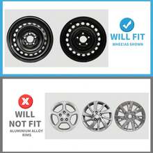 4-Pack Hubcaps Compatible With Nissan Leaf 2011-2025, Sentra 2013-2019, 16 Inch 16" Steel Wheel, Wheel Covers Skins, S-Nap On Tire Cover Replacement (Silver Color) - A - View 10