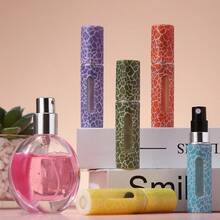 J·FOCUS 可重复灌装香水喷雾器，裂纹图案便携式香水喷雾瓶，底部按压泵设计，防漏设计，方便旅行携带，口袋大小的香水喷雾器，男女皆宜，非常适合外出使用，情人节完美礼物 - 查看 2