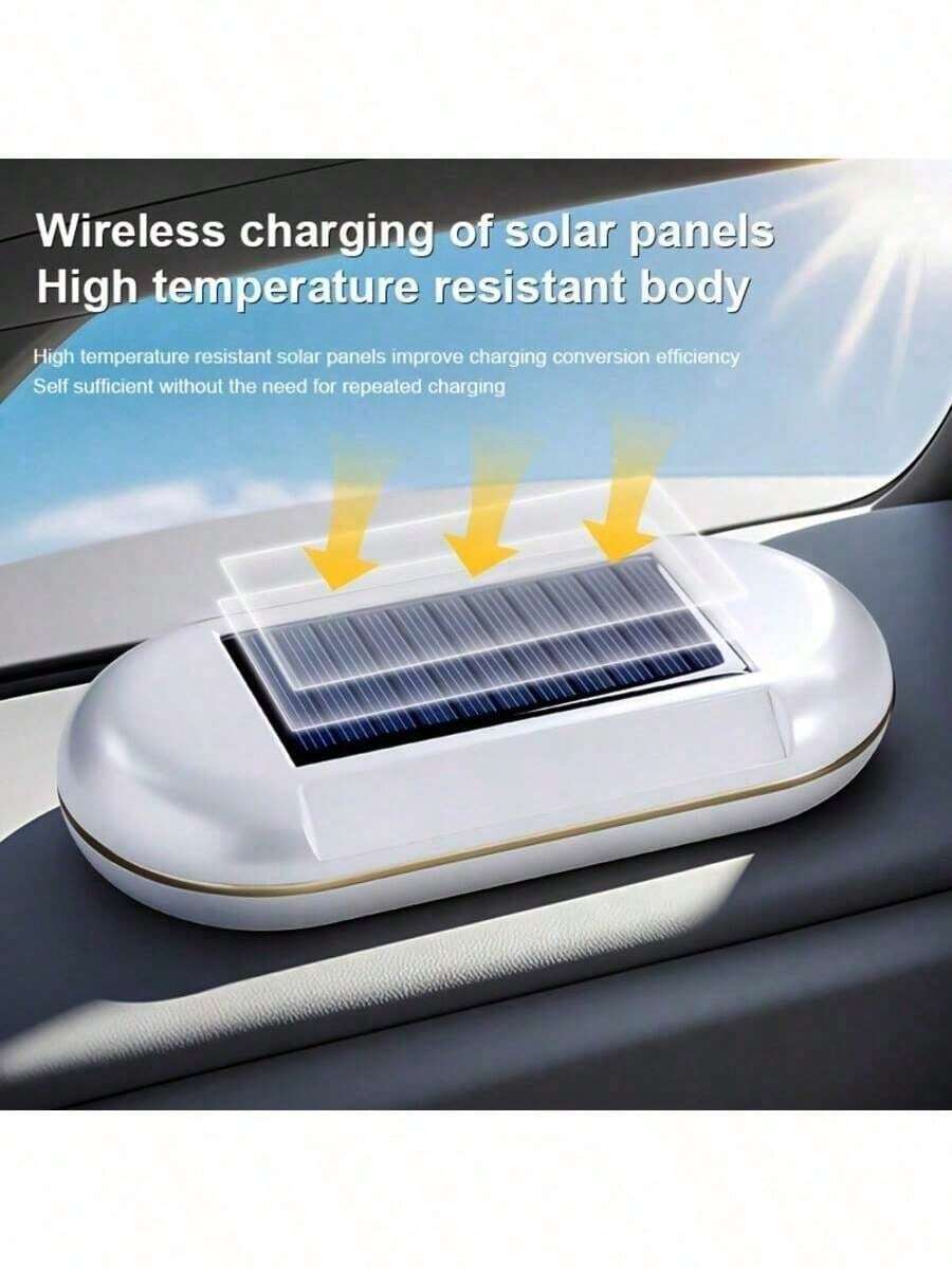 Automatic Car Air Purifier, Solar-Powered Vehicle Air Cleaner, Automatically Operates After Turning On, Achieves Optimal Purification In 5-7 Days. Vibration Sensor Activates At Parking, No Replacement Required, High-Efficiency Solar Panel, Built-In Lithium Battery, Lasts 10-15 Days On Full Charge With Solar Recharge