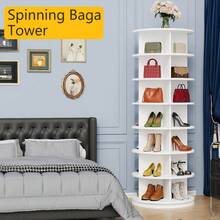 7-Tier Rotating Storage Rack, Floor-Standing Multi-Purpose Shelving Unit, 360° Rotating Tiered Shelves For Storing Shoes, Bags, Accessories - Durable And Space-Saving Display Tower - Multicolor - View 7