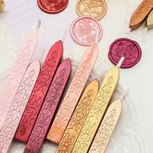 Conjunto de 5/12 bastões de cera metálica em cores sortidas com pavio para selar documentos, perfeitos para convites de casamento, envelopes, decoração de embalagens e ideias para presentes de Natal. - Bastão de cera central - Ver 3