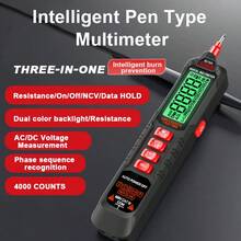 ZLLJMETER ZL15A Digital Multimeter, Multi-Function High Precision Tester, Non-Contact Voltage Current Resistance Ohm Tool - Black - View 8
