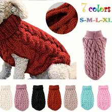 1pc Soft Knitted Pet Sweater, Warm Pullover Design, Windproof & Cold-Proof, Suitable For Daily Wear Of Small Cats And Dogs - Multicolor - View 1