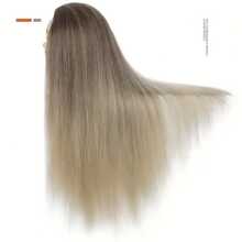 带头发的人体模型头，美容美发练习用人体模型头，编发美容娃娃头，适用于日常派对、万圣节、角色扮演、圣诞节、聚会等场合。 - 查看 4