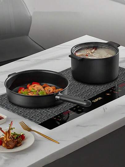 1pc Extra-Large Stove Top Cover Mat - Heat-Resistant Silicone Countertop Protector - Stove Guard - Easy-To-Clean, Non-Slip Kitchen Drainage & Work Mat