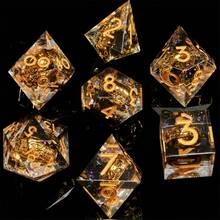 7pcs Dice Set Suitable For D&D Polyhedral Dice, RPG Role Playing Game Gift - Multicolor - View 14