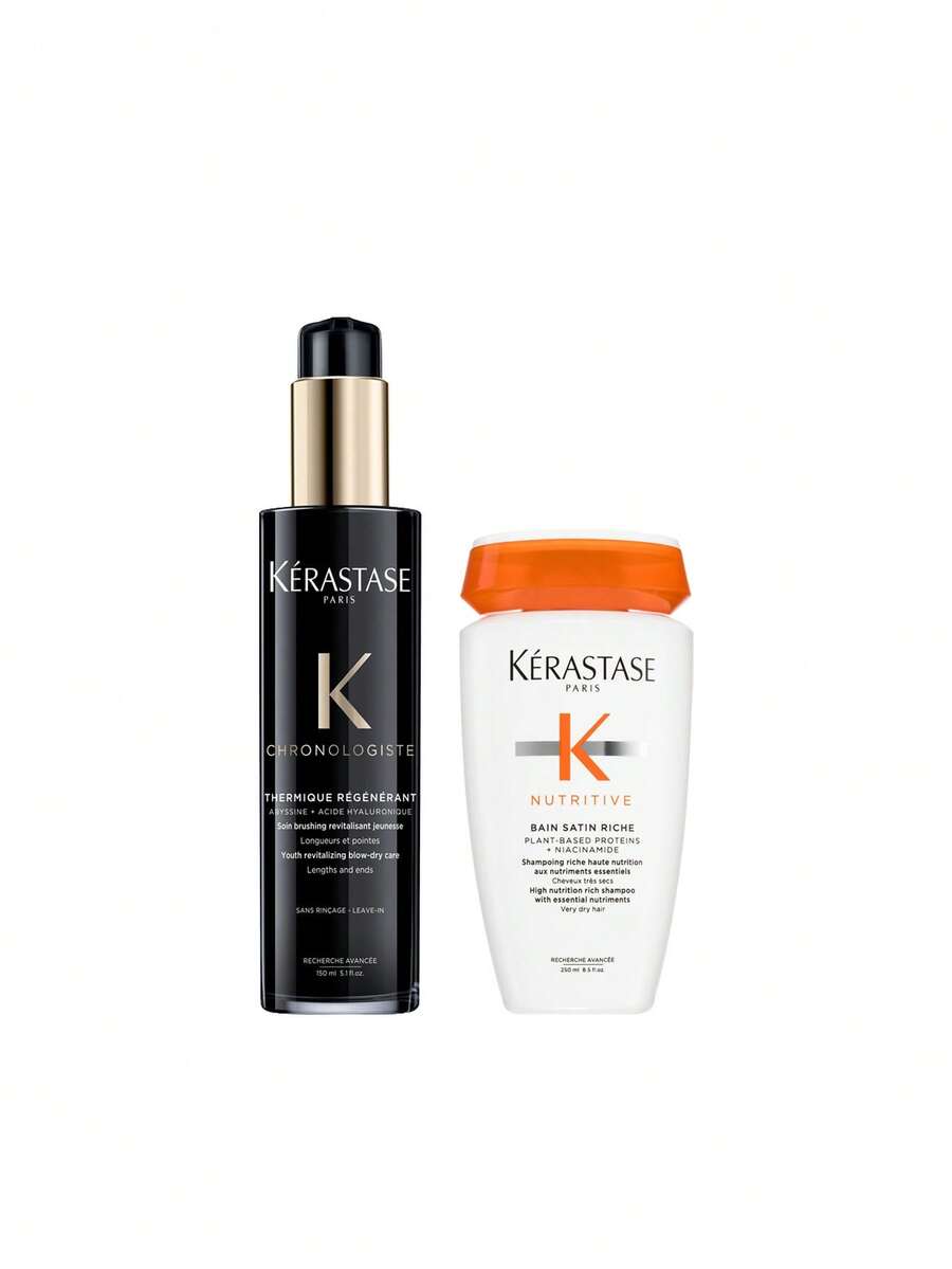 Kérastase [Bundle] Nutritive Bain Satin Riche Shampoo 250 Ml + Lotion Thermique Sublimatrice Blow Dry Mist 150 Ml - Nutritive - View 1