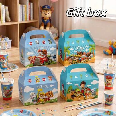 Paw Patrol Bộ 18/36/72 món gồm các tấm thiệp và băng dính trang trí hình cún con dễ thương, có hình các nhân vật Rubble, Chase, Rocky, Zuma, Skye, Everest, Tracker, Tuck, Ella, Rex, WildCat, Liberty, được làm từ chất liệu PVC, màu sắc nhẹ nhàng, ngẫu nhiên.