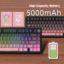 ATTACK SHARK X85 三模式 75% 机械键盘 | 热插拔白玉轴 | 垫片式安装 RGB 背光，带音量旋钮，适用于 Windows/Mac - 查看 8