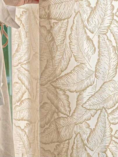 Rèm voan họa tiết lá lớn dập nổi, phong cách tối giản hiện đại kiểu nhà nông thôn, cản sáng nhẹ, màu trơn, thiết kế có khe luồn thanh treo, dễ dàng lắp đặt, phù hợp cho phòng khách, phòng ngủ và nhiều không gian trang trí khác.