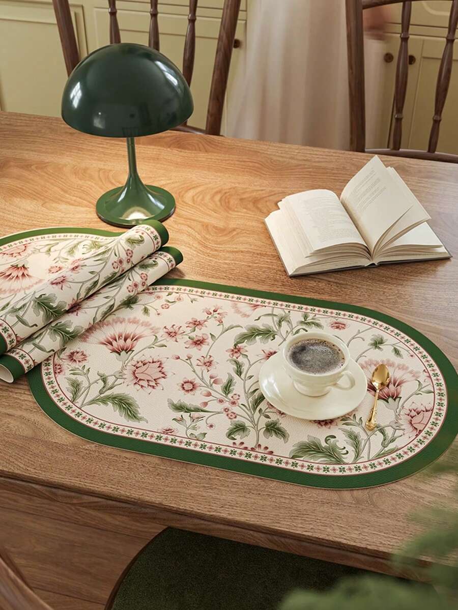 Darcy Estate American Country Style Leather Placemat, Heat Insulation, Waterproof, Anti-Scald, Bar, Coffee, Tea Cup And Dish Pad - Multicolor - View 1