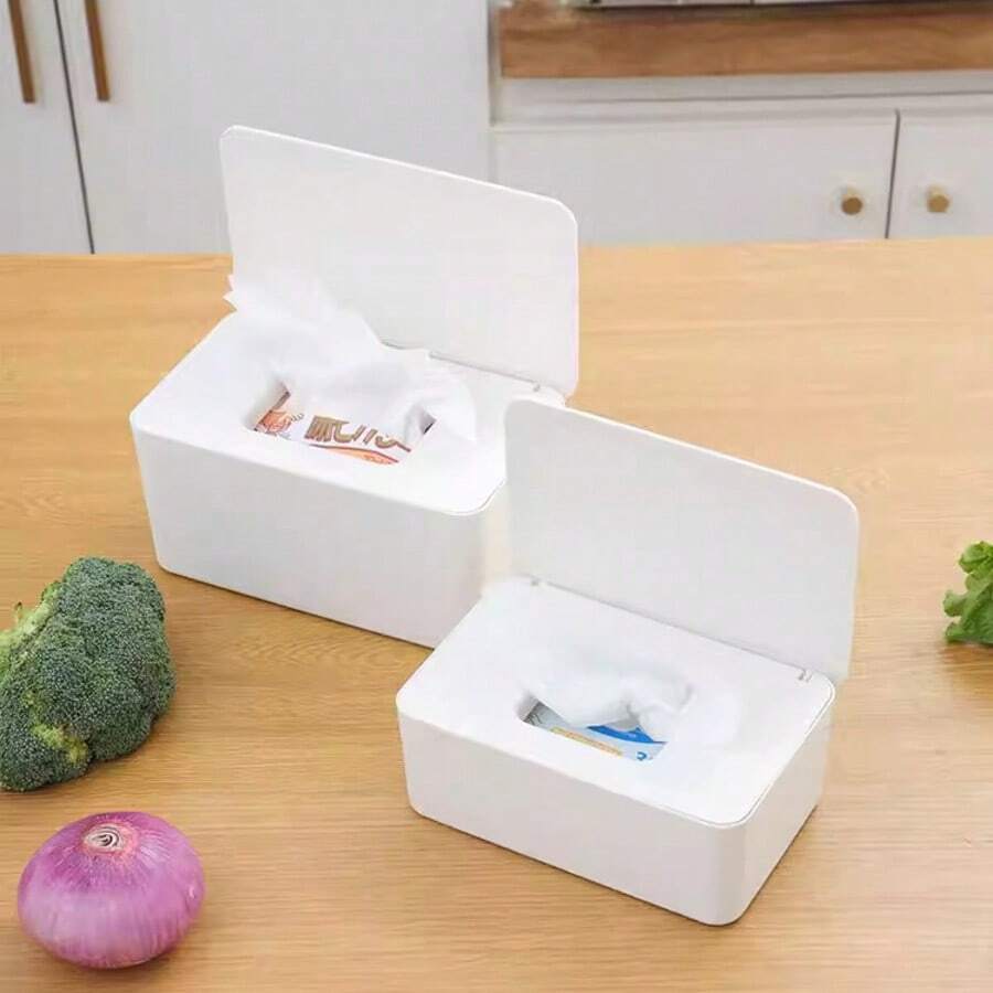 1个耐用时尚的极简主义纸巾盒套，完美适用于家居装饰、办公桌配件和浴室梳妆台。