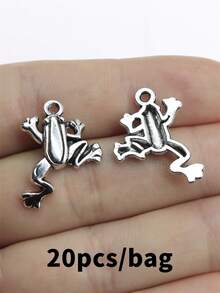 20pcs 23x17mm Frog Charms Pendant For DIY Jewelry Making Necklace Keychain Phone Chain Bracelet Making Accessories Handmade Craft Making Findings - Frog - View 10