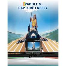 Inflable Stand Up Paddle Board 11ft * 34 "/10.6ft * 30" tablas de remo extra anchas para adultos, SUP con accesorios premium y mochila de nylon, remo ajustable, bomba de mano, 3xFin, correa - 10,6 pies - Ver 5