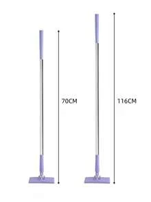 6件套（1个拖把套+5条随机颜色清洁布）二合一自动拧干拖把和毛巾架，一键更换拖把布，兼容标准清洁布，适用于厨房、浴室、窗户和地板清洁，可重复使用的干湿两用拖把，无需水桶的清洁工具，拖把布可手洗，适用于地板清洁 - 抹布拖把夾 - 查看 7