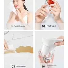 100pcs/64pcs Disposable Cotton Soft Facial Cleansing Wipes, Thick & Large, Dry & Wet Dual-Use, Skin-Friendly, Makeup Remover & Face Washing Towelettes For Salon - Face Towel - View 5