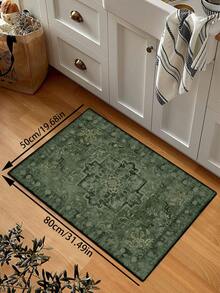 1pc Vintage Distressed Persian Style Rug, Red Bohemian Moroccan Polyester Fiber Comfortable, Easy Care Washable Area Carpet, Suitable For Living Room, Hallway, Bedside, Home Decor - 彩色 - 查看 17
