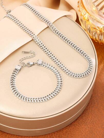 Accesorio decorativo de cadena trenzada de acero inoxidable, de uso versátil para el día a día