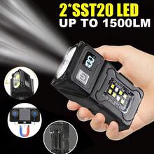 1pc Portable LED COB Flashlight, Dual Light Source, Super Bright, Type-C Rechargeable, Camping Emergency Light, EDC Flashlight - As Shown In the Figure - View 3