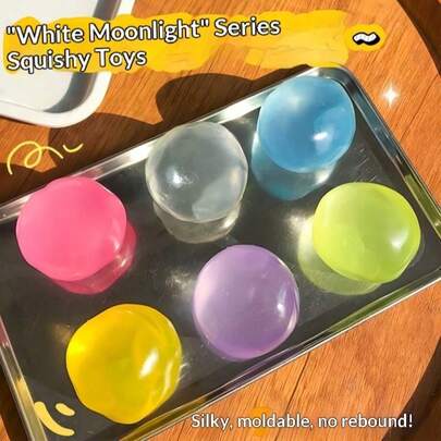 椰子油捏捏乐玩具 - 高可塑性 - 冰皮捏捏乐玩具 - 不回弹捏捏乐玩具 - 冰皮手工球 - 解压玩具 - 减压玩具 - 生日礼物 - 完美礼物 - 礼品 - 收藏展示