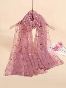 1 chiếc khăn bandana nữ, khăn choàng nhẹ màu trơn đính sequin, khăn trùm đầu, khăn quấn đầu kiểu Trung Đông, khăn choàng trang trí, khăn che nắng đi biển, thích hợp sử dụng hàng ngày và đi nghỉ mát. - Nhiều màu - Xem 4