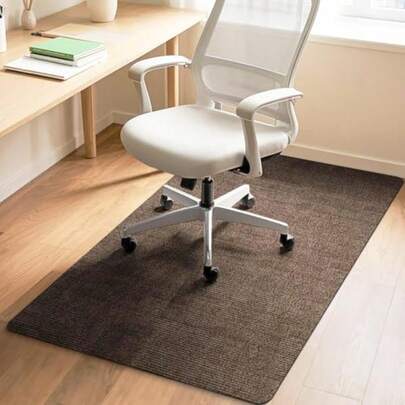 HomeMall - Tapete para silla de oficina antideslizante y protector de piso de madera dura y azulejos marrón 48"x36"