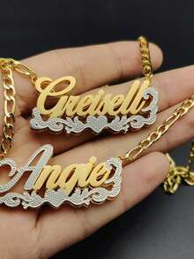 DOREMI Stainless Custom Nameplate Necklace 3D Pendant Necklace Personalized Custom Name Jewelry For /Boy Free Shipping - Style 3 - View 3