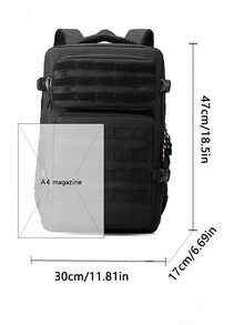 多功能大容量军用战术背包，大型军用三日突击包，Molle系统背包，户外包，迷彩包，徒步包，容量40升，军用战术 - 長方形 - 查看 3