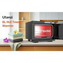 Calentador de Toallas Eléctrico Portátil | Capacidad para 6-8 Toallas | Calentamiento Rápido hasta 75°C | Acero Inoxidable y Aluminio | Uso en Salones, SPA y Hogar - Negro - Ver 8