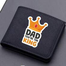 1pc Father's Day Pattern Coin Purse, Father's Day Text Wallet, Multi-Card Slot Card Holder Casual Wallet, Suitable As Father's Day Gift, Dad's Day Gift, Gift Giving - Multicolor - View 3