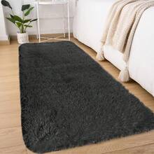 Sour Lemon Large Size Fluffy Rugs, Non-Slip Soft Shaggy Floor Carpet Mats & Rugs For Room Decor, Washable Nonslip Modern Area Rug, Modernstyle Antislip Decorative Carpets For Home Livingroom Bedroom Nursery, Big Rug, Large Rug, Home Decor - 黑色 - 查看 18