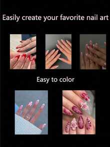 240pcs/Box Transparent Matte Almond-Shaped Nail Stickers, Suitable For Nail Art, Stamping Artificial Nails, Gel Artificial Nails, Pre-Shaped Pre-Buffed Nail Extensions, Acrylic Nails And DIY Manicure - Half Frosted Almonds - View 5