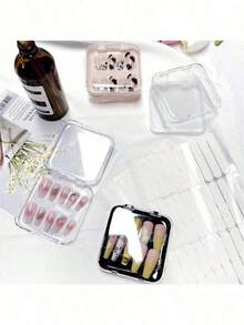 5/10/20pcs Transparent Nail Polish Storage Box With Lid, Plastic Nail Art Display Case - 10 Nail Storage Boxes (excluding Nails) - View 6