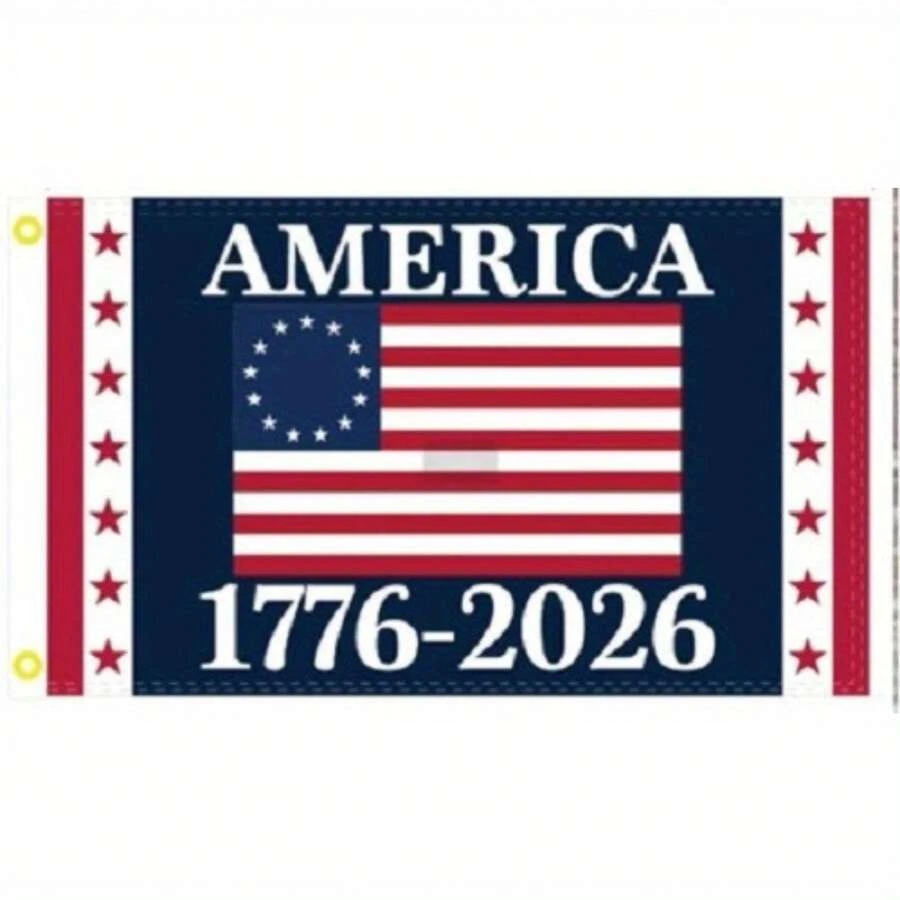 1 Piece Of United States Of America 250th Anniversary Commemorative, From 1776 To 2026, With Grommets (3x5 Feet) - 款式1 - 查看 1