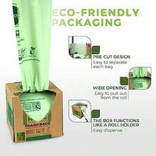 ANECO 100% Compostable Trash Bags 3 Gallon 100 Count Extra Thick Compost Bags for Countertop Bin Small Compost Bag Biodegradable Food Waste Bags with TUV OK Compost Home and BPI certified - verde - Ver 7