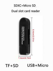 3合1 USB 2.0 OTG 讀卡機 便攜式 SD TF 記憶卡讀卡器 讀寫器 USB Type C Micro USB 多接口 相機照片影片數據傳輸轉接頭 適用手機筆電相機 旅行攝影日常使用 - 查看 6