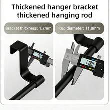 不锈钢厨房橱柜门毛巾架，多功能毛巾杆，衣架 - 黑色 - 查看 10