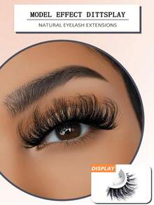 7 Pairs D Curl Luxury Fluffy Thick Dramatic Messy Faux Mink Reusable Soft Comfortable Strip Eyelashes - Black - View 2