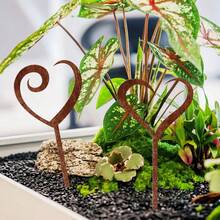 3pcs/Set Vintage Heart-Shaped Metal Flower Pots, Home & Garden Decor Art, Wrought Iron Outdoor Planter, Warm & Romantic Gift For Family And Friends - Multicolor - View 9