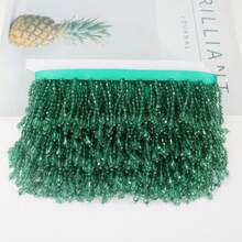 Rumbai Pita Kristal Rhinestone Lebar 6cm, Rumbai Manik Kristal Asimetris untuk Dekorasi, Cocok untuk Tirai, Kap Lampu, Pakaian DIY, Dekorasi Pernikahan - beraneka warna - View 9