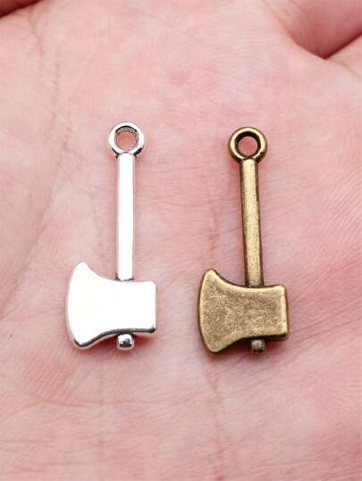 10pcs 24x9mm Ax Charms Tool Charms Pendant For DIY Jewelry Making Necklace Keychain Phone Chain Bracelet Making Accessories Handmade Craft Making Findings