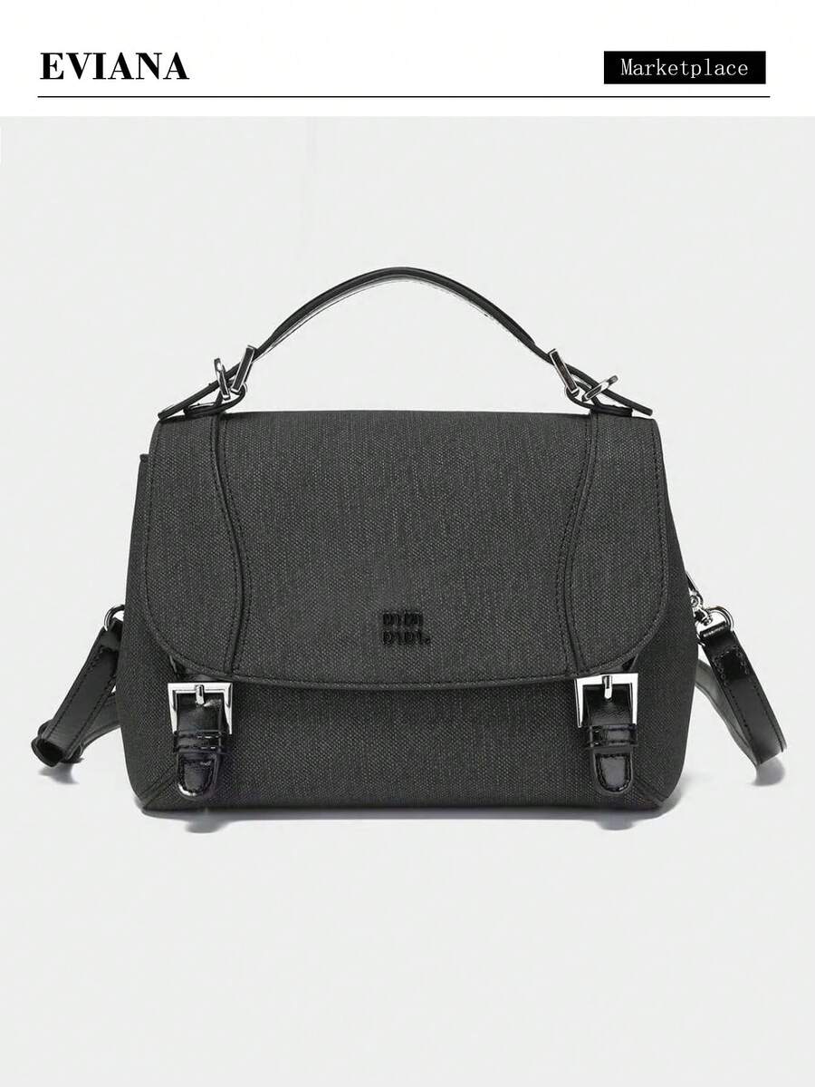 2026春夏新款极简通勤手提包，时尚大容量棒球斜挎包，大容量休闲学院风背包，高品质小背包 - 彩色 - 查看 1