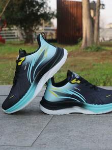 Giày thể thao lưới thoáng khí mùa hè 2026 mới dành cho nam, giày chạy bộ chống trượt, giày du lịch buộc dây thời trang. - Đen và xanh lá cây - Xem 6