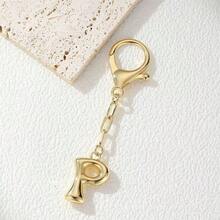 1pc Gold Letter Keychain, Handbag Key Chain Accessory, Bag Charm, Car Pendant, Creative Small Gift For Teachers, Friends, Sisters - Gold - View 14