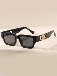 一副女士几何新款时尚眼镜，适合各种场合 - 黑色 - 查看 1