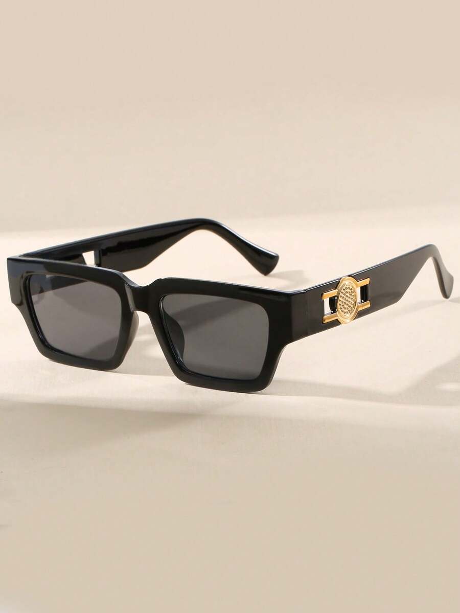 一副女士几何新款时尚眼镜，适合各种场合 - 黑色 - 查看 1