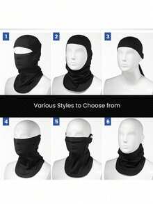 Unisex Ski Balaclava Face Mask, Lightweight UV Protection Mask Suitable For Motorcycling And Snowboarding, For Summer And Winter Use - A - View 5