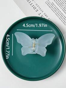 6个/套 女士塑料哑光蝴蝶小发夹，发爪 - 彩色 - 查看 3