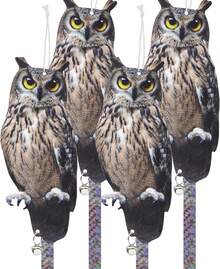 4-Pack Reflective Owl Deterrents: Hanging Bird Scarers For Garden & Windows - Amazed Eagle 4pcs - View 10